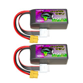 Lot de 2 batteries Lipo Ovonic Rebel 2.0 130C 6S 1100mAh 22,2V avec prise XT60 pour FPV Racing